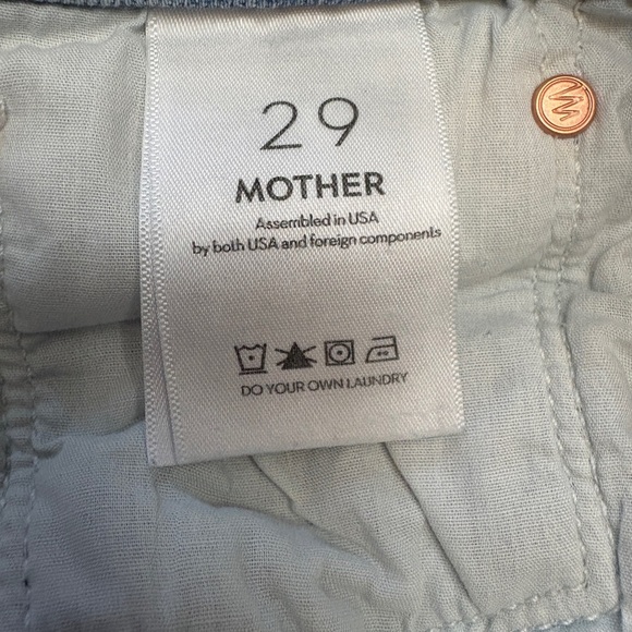 MOTHER The Ditcher Zip Ankle Straight Leg Denim Jean Light as a Feather Size 29 - Picture 12 of 14